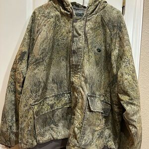 Russell outdoors flintlock hooded insulated camo hunting jacket
